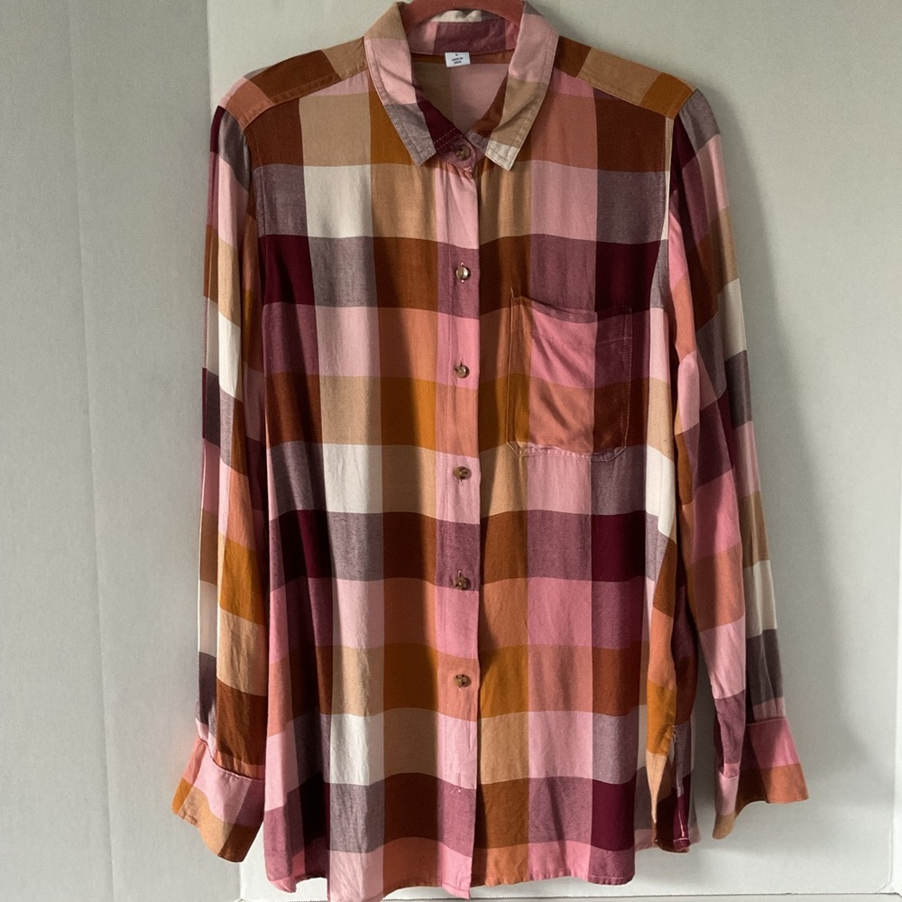 Old Navy Multicolor Plaid Button-Up Shirt
